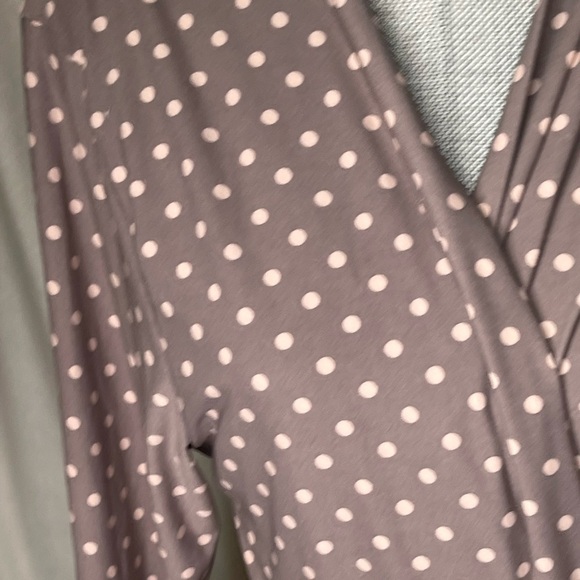 MARILYN Monroe Mauve / Pink Dots Chemise and Robe Size Medium - Picture 2 of 7